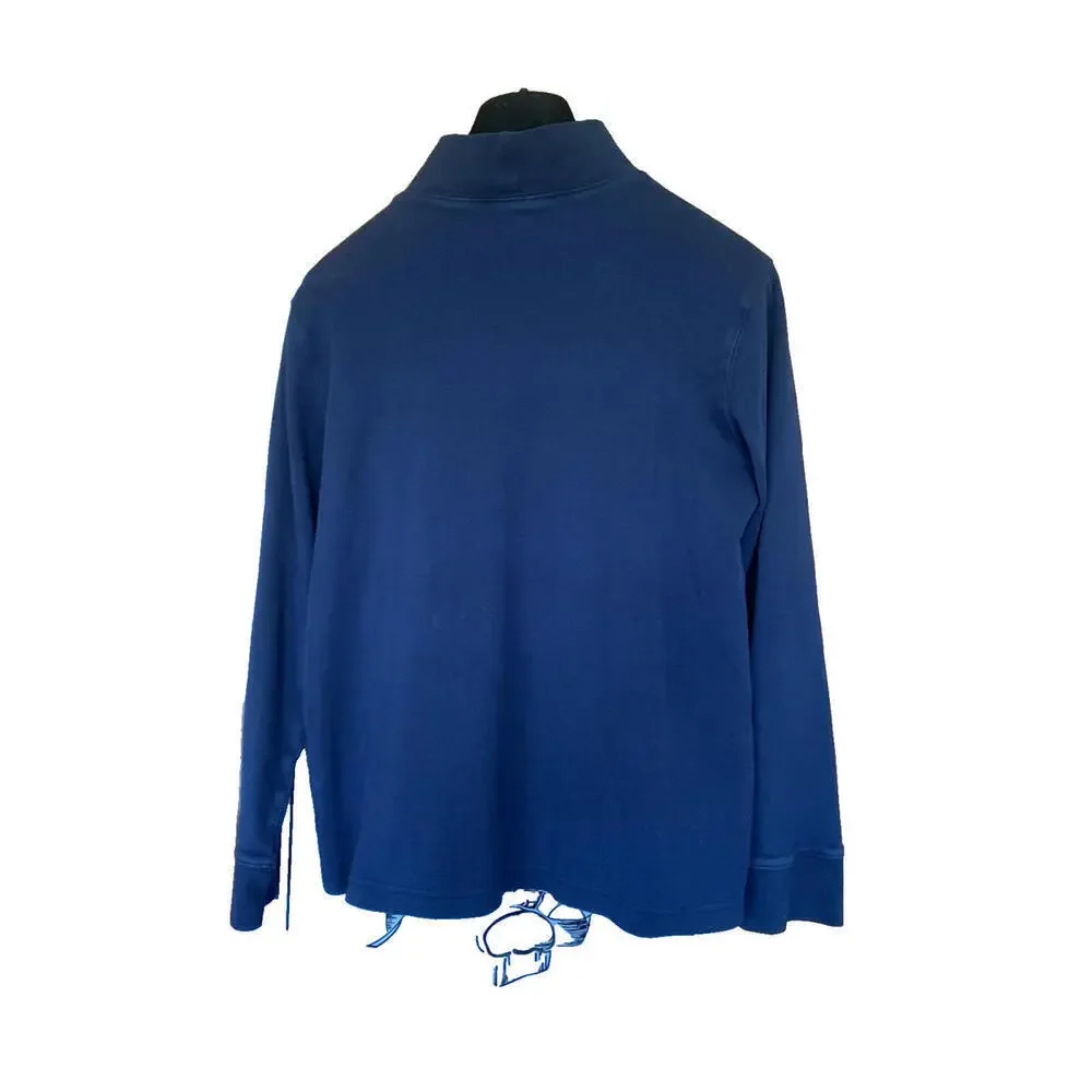 Lands End Sweatshirt Youth M 10-12 Pullover Navy Blue Cotton